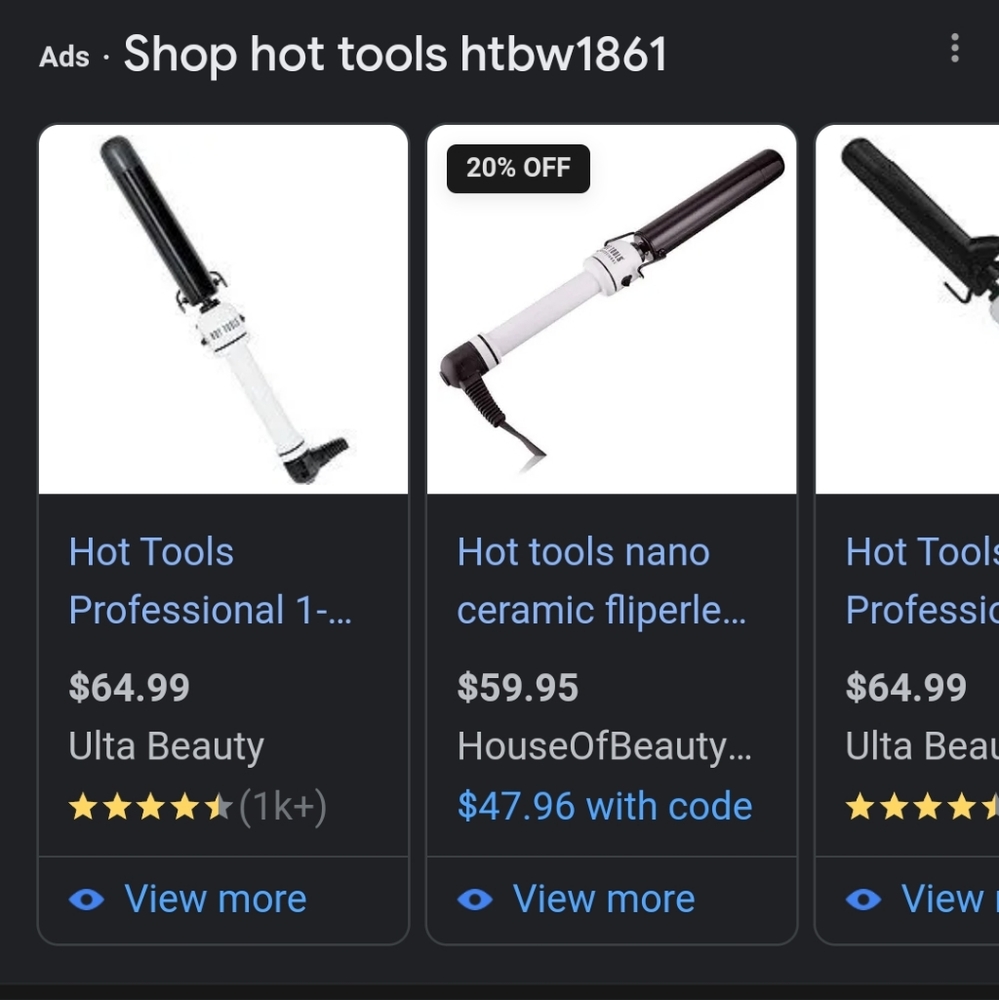 Hot tools curling wand